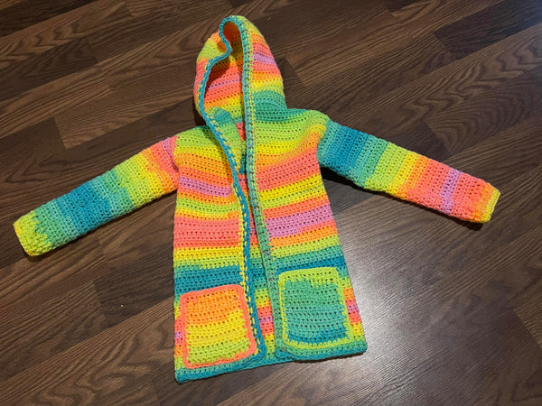 hooded cardigan