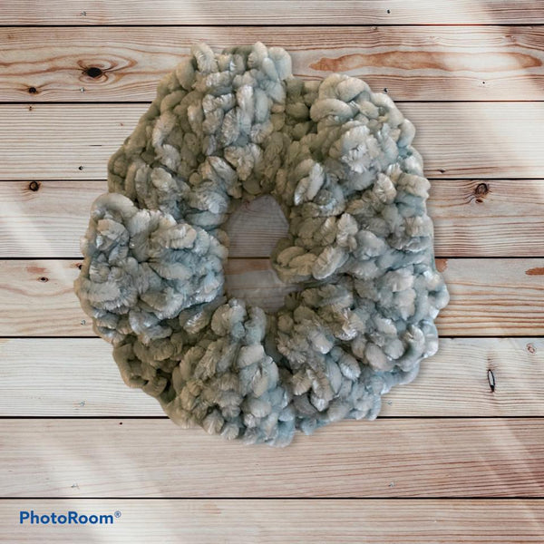 Pastel blue scrunchie