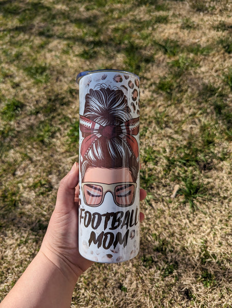 Football mom tumbler